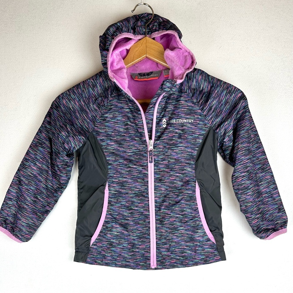 Free Country Girls Full Zip Hooded Soft Shell Jacket Plush Lining